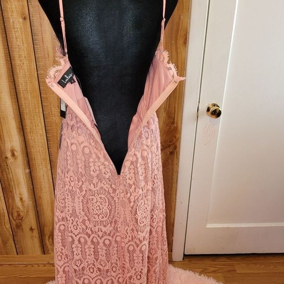 LULU'S Unending Love Blush Pink Lace Maxi Dress - Picture 10 of 13